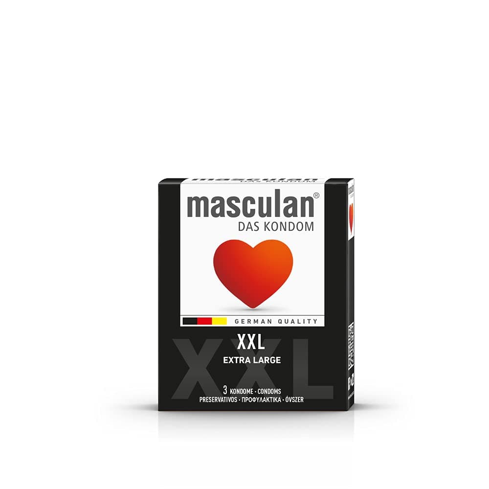 Masculan Type 5 Black Condoms, 2X-Large, 3-Piece