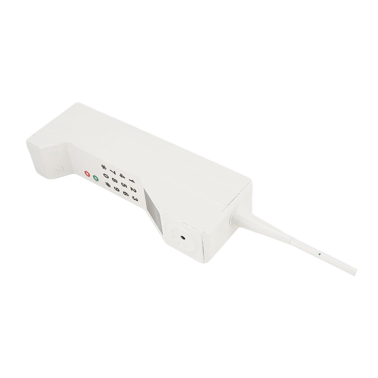 Retro Mobile Phone Model Vintage Multifunctional Realistic Exquisite Brick Lightweight Mobile Phone for Book Bar (White)