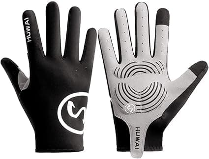 Tazweeq Unisex Stretch Glove, Padded Full Finger Cycling Gloves, Mountain Bike Gloves, Breathable Racing Glove, Simulator Racing Driving Steering Wheel Controller for Men Women