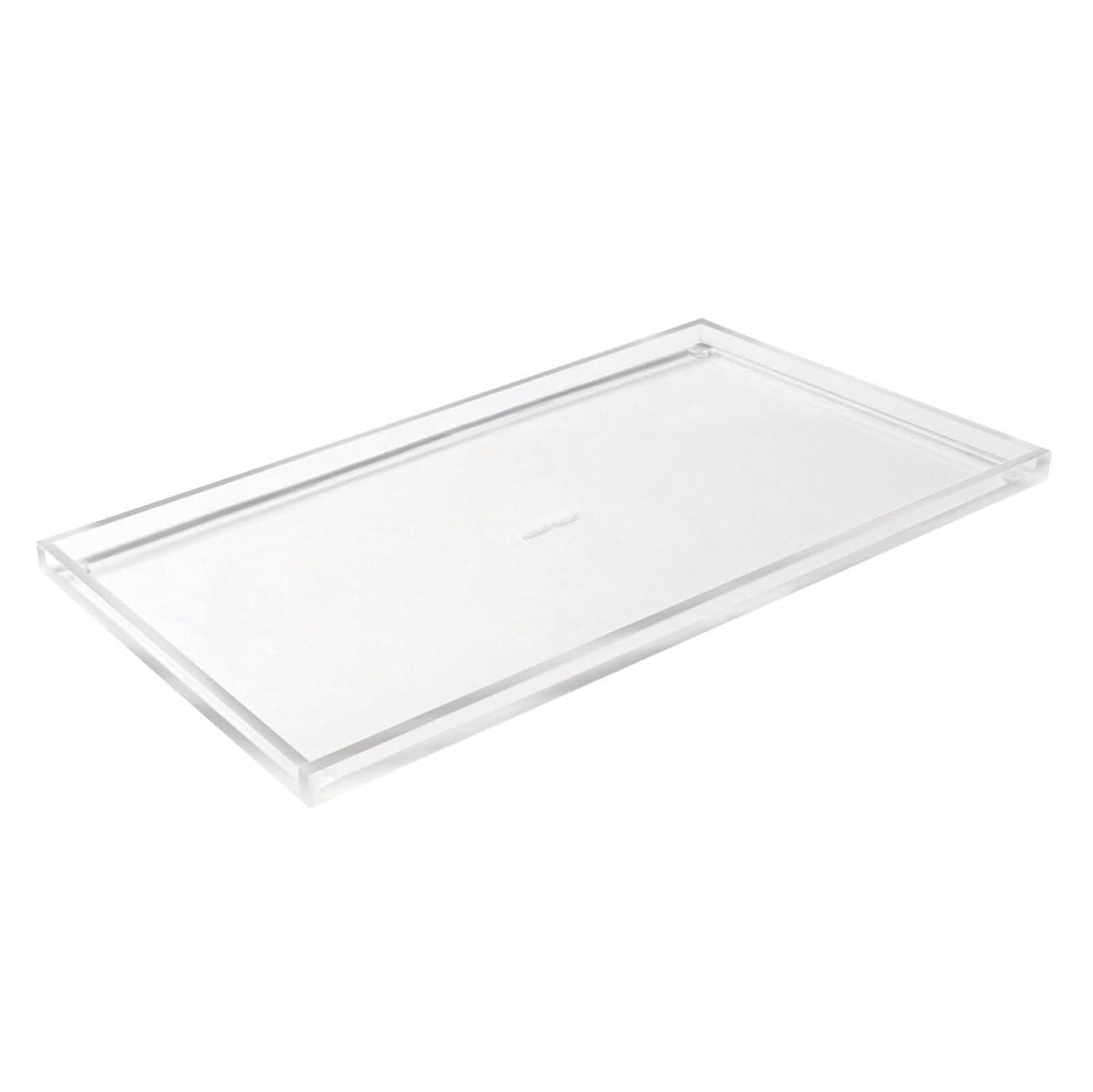 russell+hazel Acrylic Bloc Wide Accessory Tray, Clear, 7.18” x 12.2” x .5” (31383)