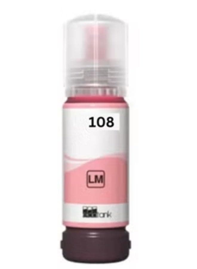 108 Compatible Ink Bottle for Epson L8050, Light Magenta, 70 ml