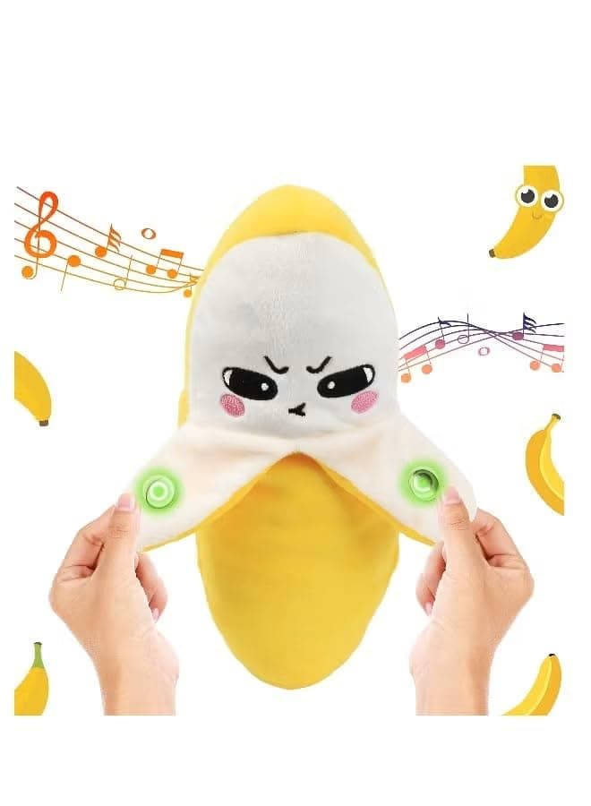 Banana Plush Toy Induction Beat Piano Fruit Musical Instrument | Interactive Sensing, Multiplayer Electronic, Stuffed Animal, Rhythm Instrument, Yellow