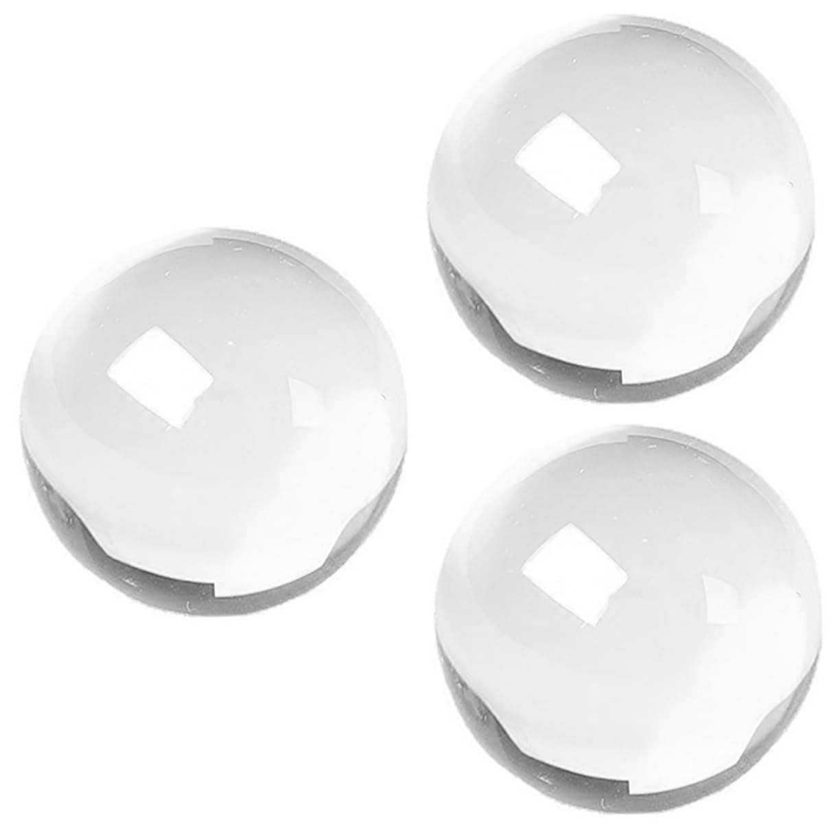 Gatuida 3pcs Crystal Health Exercise Jade Massage for Hand Strengthening and Relaxation for Elders Smooth Touch Portable Design