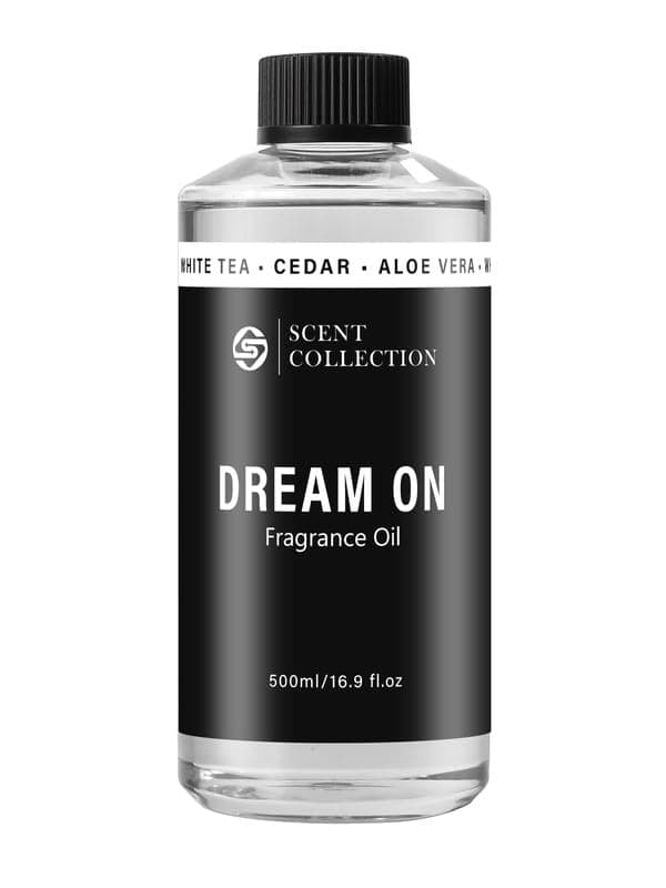 Luxury Hotel Scent Dream On Diffuser Oil Waterless Essential Aromatherapy for Cold Air & Car Diffusers – Long Lasting Refill for Large Room & Home - Non Toxic, Signature White Tea (500ml/16.9Fl oz)