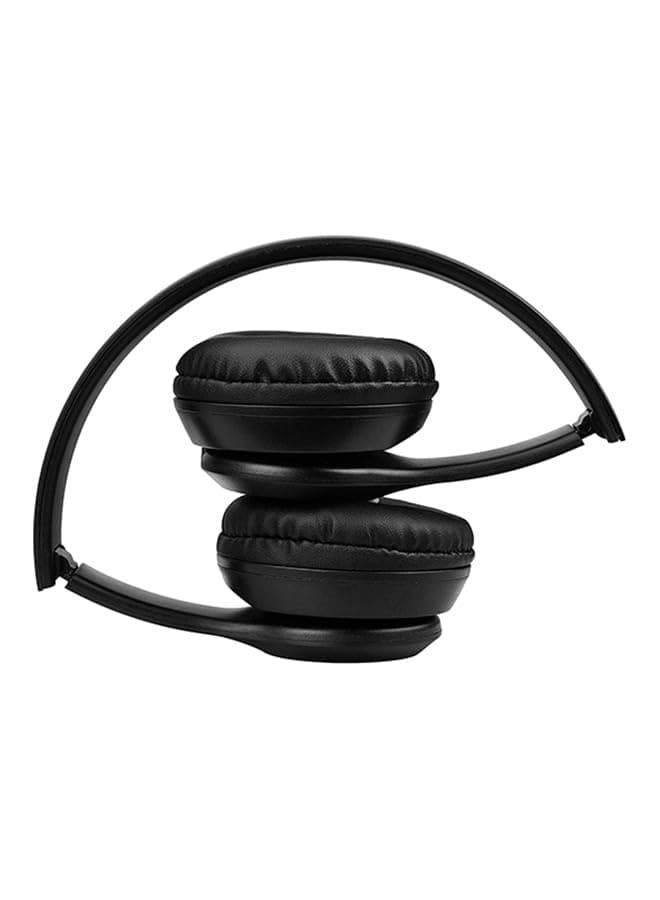 P47 Wireless Headphones Black Bluetooth Foldable with Mic for Music and Call