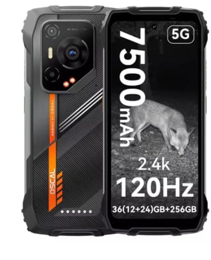 PILOT 3 5G AI Rugged Smartphone MTK 6300, 6.78" 2.4K Display 120Hz, 12GB 256GB, 7500Amh Phones