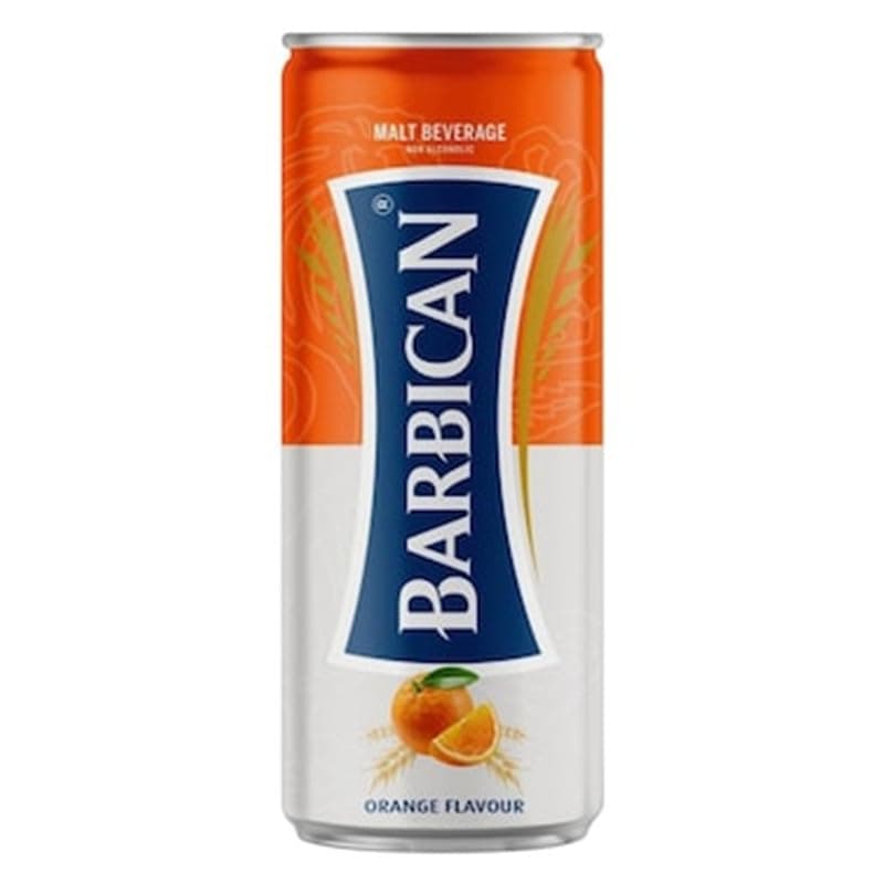 Barbican Orange Flavour Malt Drink Can, 250 ml