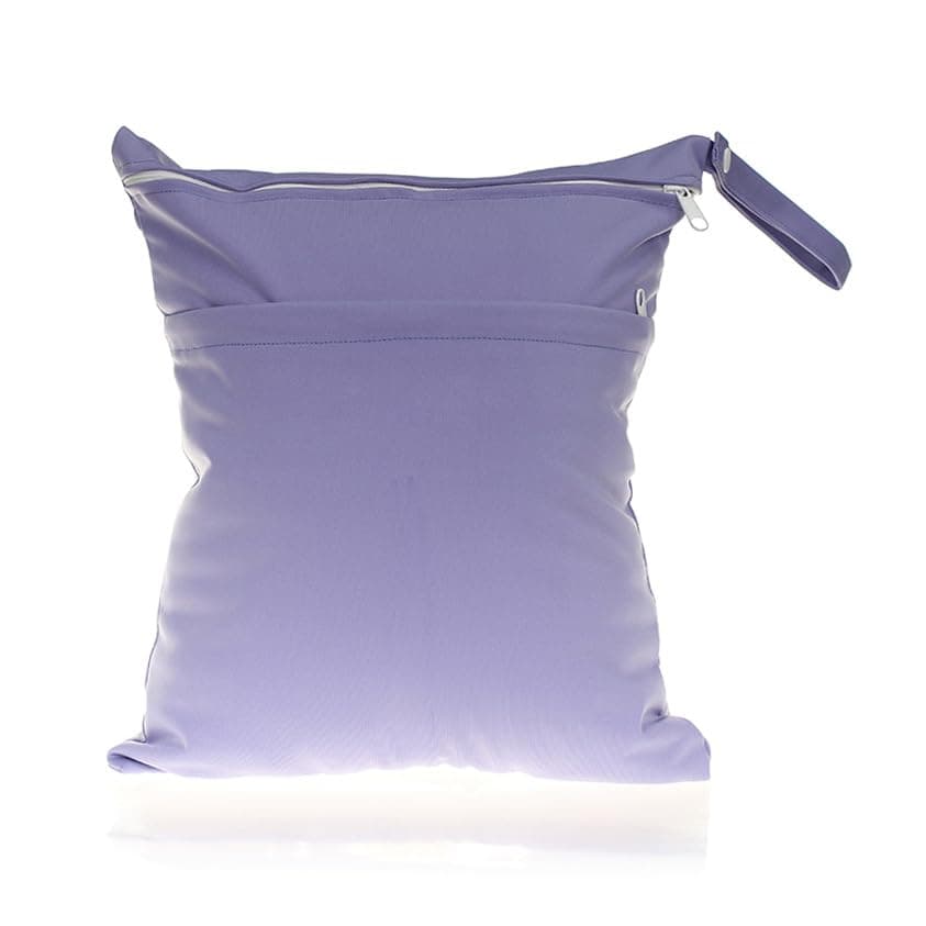Waterproof Fabric Bags, Nappy Bags, Wet Bags, Washable Wetbag Organiser, Reusable Organiser Bags with Zip for Toddlers, Nappies, Travel, Gym, Beach, Pool, Purple, 30 x 36 cm