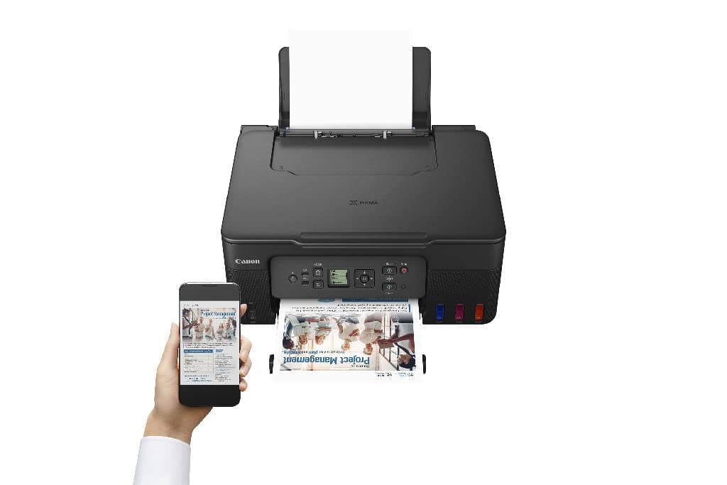 Canon PIXMA G3470 Wireless Colour 3-in-1 Refillable MegaTank Printer, Black, Fast prints, huge savings