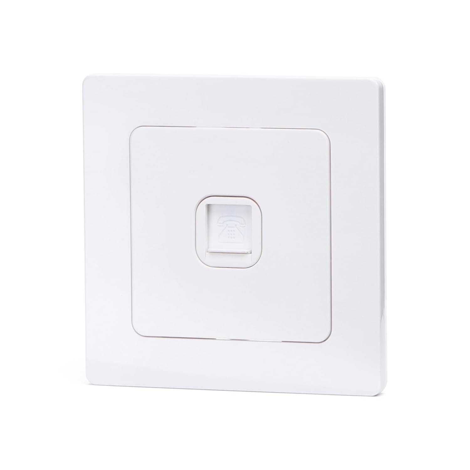 German/French Unidirectional Telephone Socket in White. Ideal for simple and functional installations in your home or office. Elegant design and quality guaranteed.