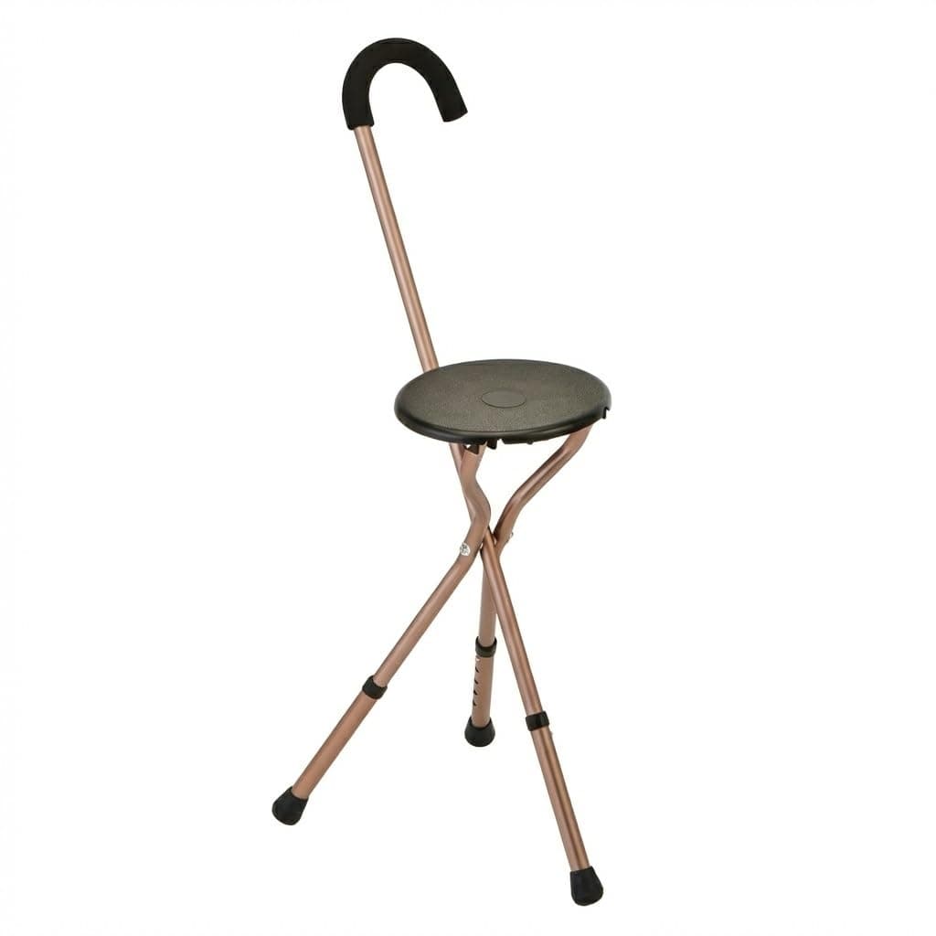 NOVA Folding & Adjustable Seat Cane – Lightweight, Durable Walking Cane with Built-in Seat, Foldable Flat for Travel, Concerts, Sporting Events & On-The-Go Rest