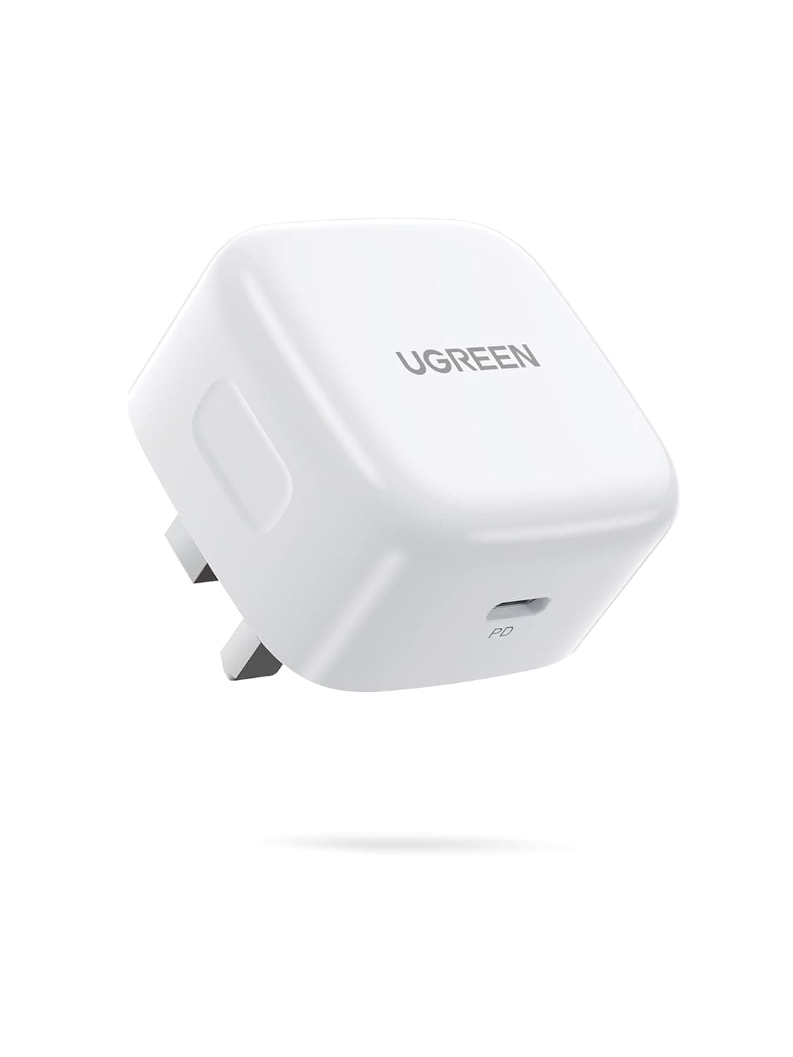 UGREEN iPhone 16 Pro Type-C Charger PD 20W, USB-C Fast Charging Adapter | Mobile Phone Charge Wall Plug, Smart Safe Protection, Compact Travel Adapter Compatible for Apple, Galaxy, iPad - White
