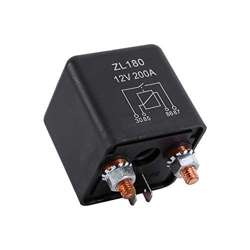 Keenso Automotive Relays Switch 12V 200A 4 Pin Universal Starter Relay Switch Car Auto Boat 200Amp Black Heavy Duty Split Charge ON/Off Switch Relays for Vehicles Cars