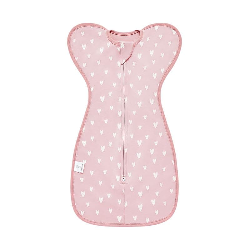 Baby Swaddle Wrap Swaddle Blanket for 0-6 Months Baby Girls Boys Receiving Swaddling Wrap with White Heart Pattern Boys Girls Ultra-Soft Newborn Sleeping Wraps for Infant Baby Gift - Pink
