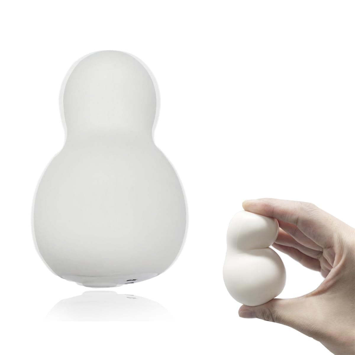 Multifunctional Ultra Soft Squeeze Personal Electric Massager with Vibrating Physical Therapy Massage Ball, Finger Massager for Hand Exercisers Fidget & Relaxation (White)