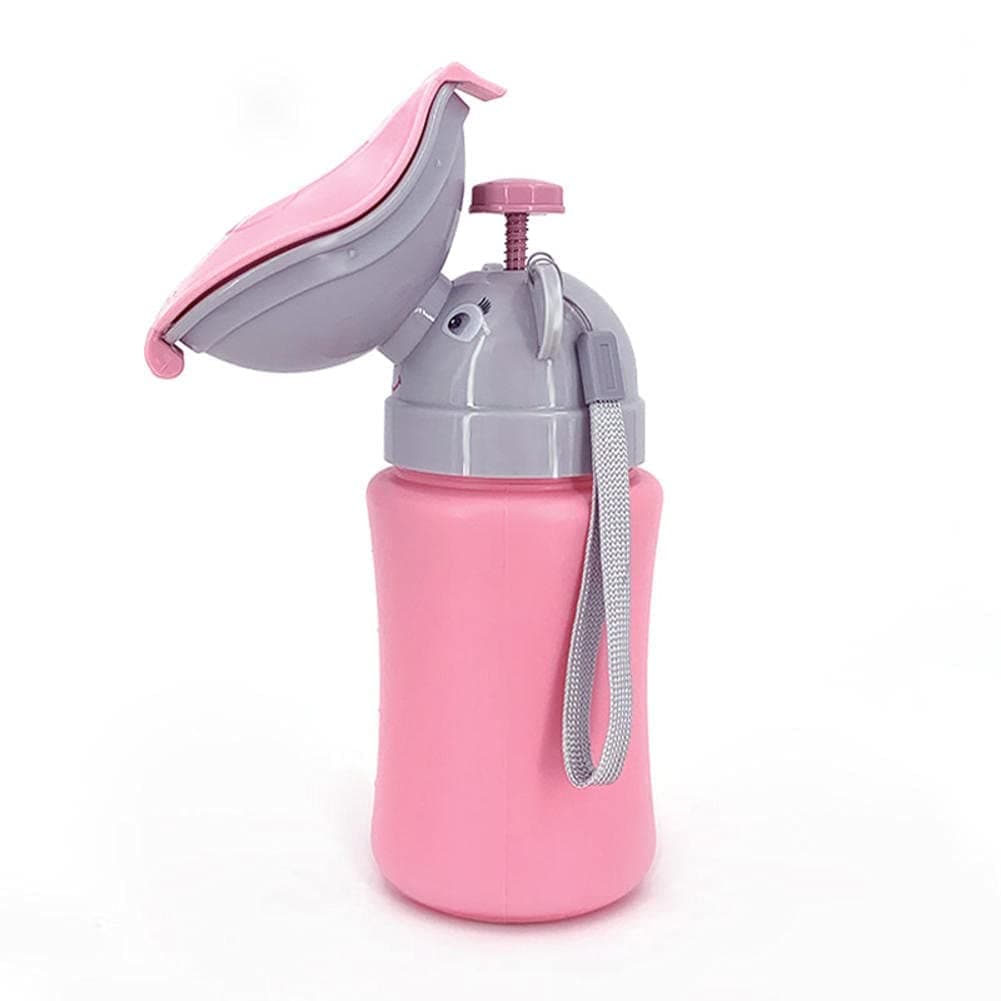 Portable Baby Hygiene Toilet Urinal Boys Girls Pot Outdoor Car Travel Anti-Leakage Potty Kids Convenient Toilet Training Potty (Pink Girl)