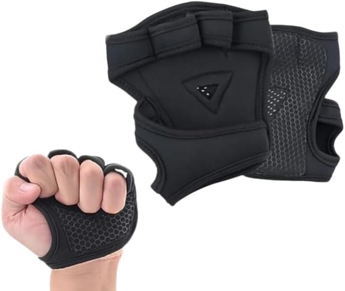 Weight Lifting Glove, Elastic Adjustable Compression Wrist Guards, Out Open - Hand Design, for Gym Powerlifting, Gymnastic, Fitness and Various Sport Exercises - High Performance. L