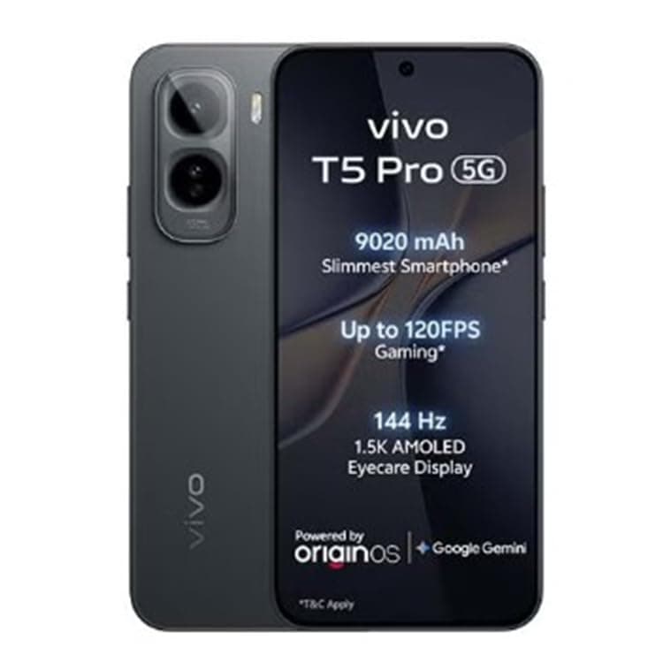 T5 Pro 5G AI Dual SIM Black 8GB 256GB with Exclusive Gifts: 90W Charger, Protective Cover, 4-Year Free Battery Replacement & 24-Month Warranty + 1 Year Screen Replacement - Middle East Version