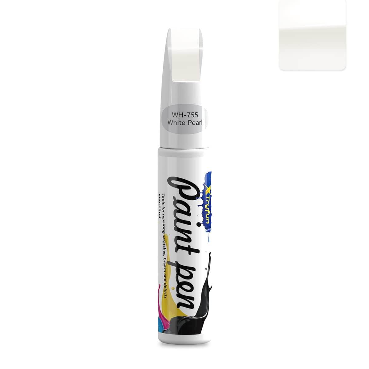 Touch Up Paint for Cars Paint Scratch Repair, Waterproof Auto Scratch Remover Pen (White Pearl)