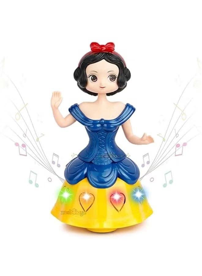 Toy Box Dancing Doll for Girls Musical Princess with 3D Lights Sound & 360 Degree Rotating