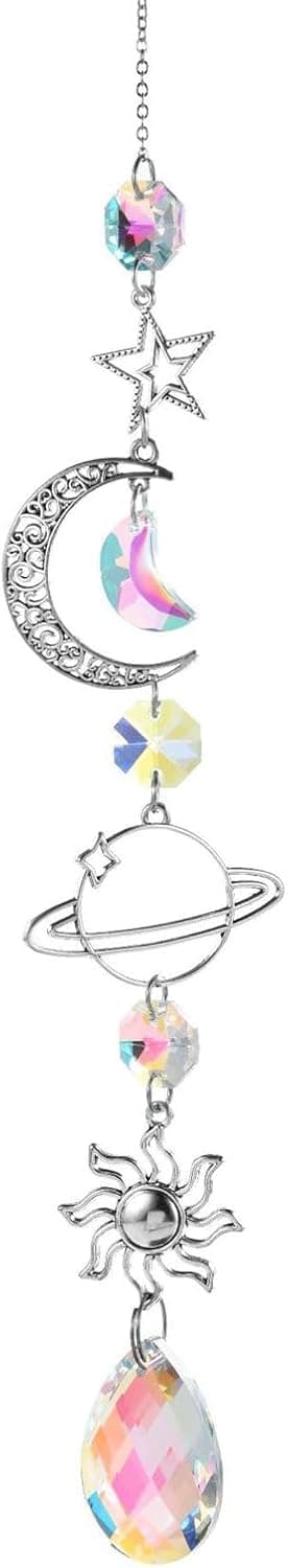 Tazweeq Colorful Crystal Car Mirror Hanging Accessories, Rear View Mirror Hanging Decors, Vehicle Accessory, Gifts for Women