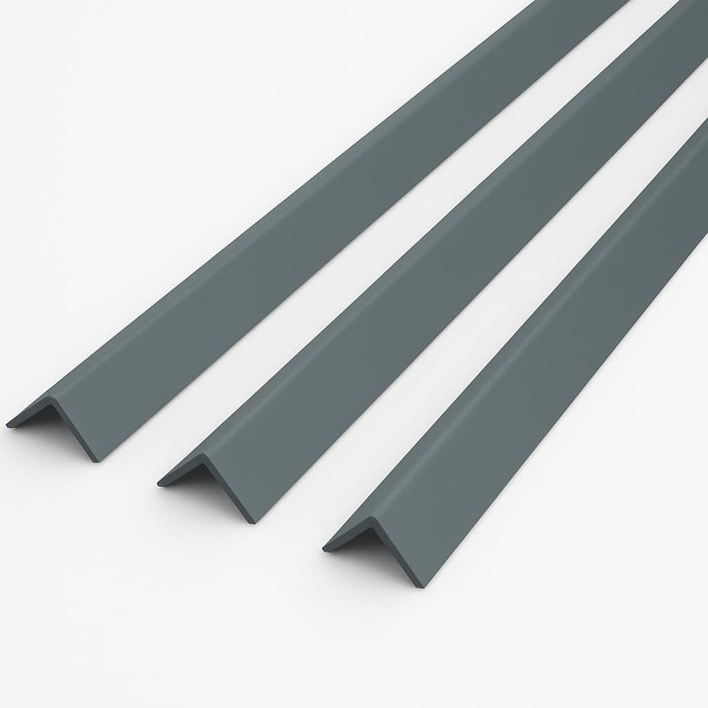 Anthracite Grey 1 Metre UPVC Plastic Rigid Angle 10 x 10mm Corner Cover Trim 90 Degree (3)