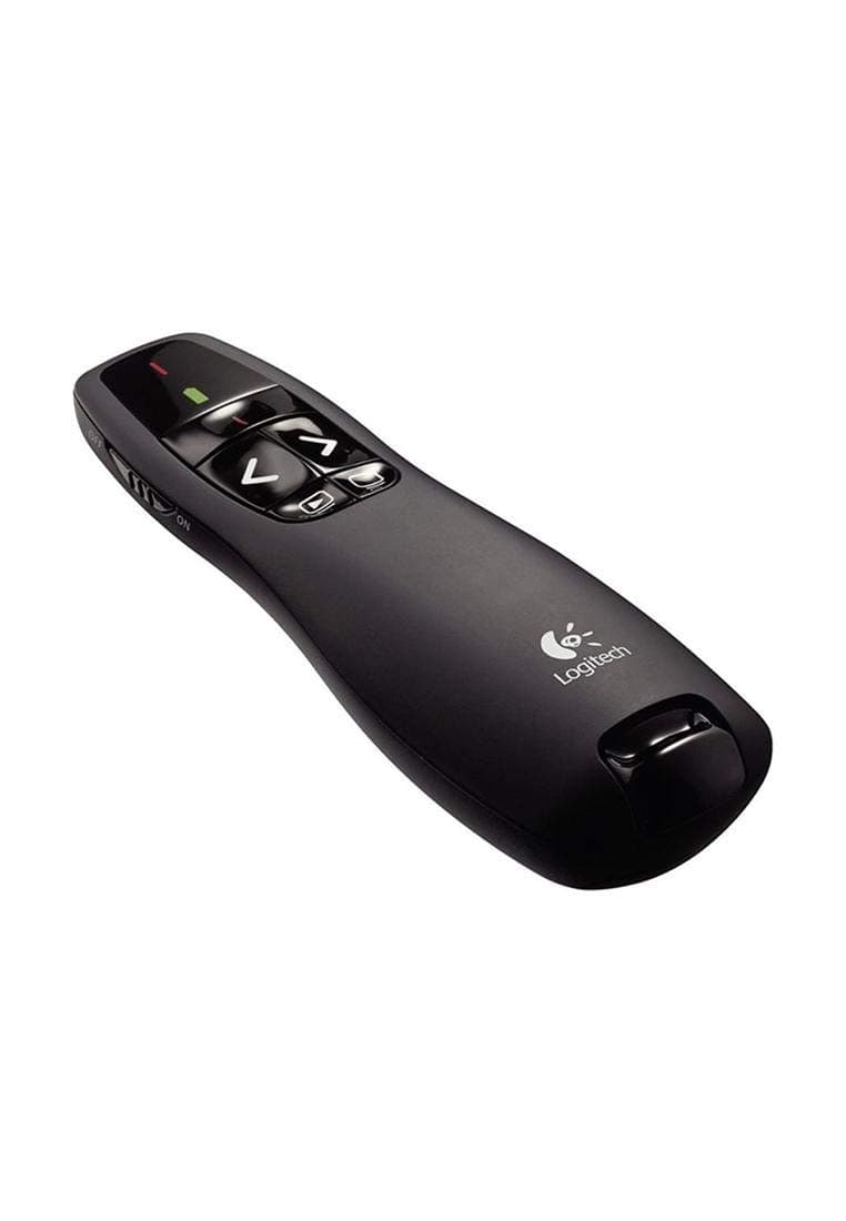 Logitech R400 Wireless Red Light Laser Presentation Remote, Black