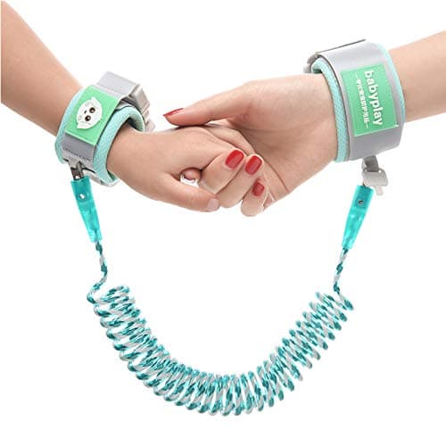 Bukela Toddler Anti Lost Wrist Link, Toddler Leash, Toddler Safety Harness, 1.5M Wrist for Toddlers With Induction Lock, Anti Lost Wrist Link Toddler Toddler Wrist(G) Strap For Walking (Green)