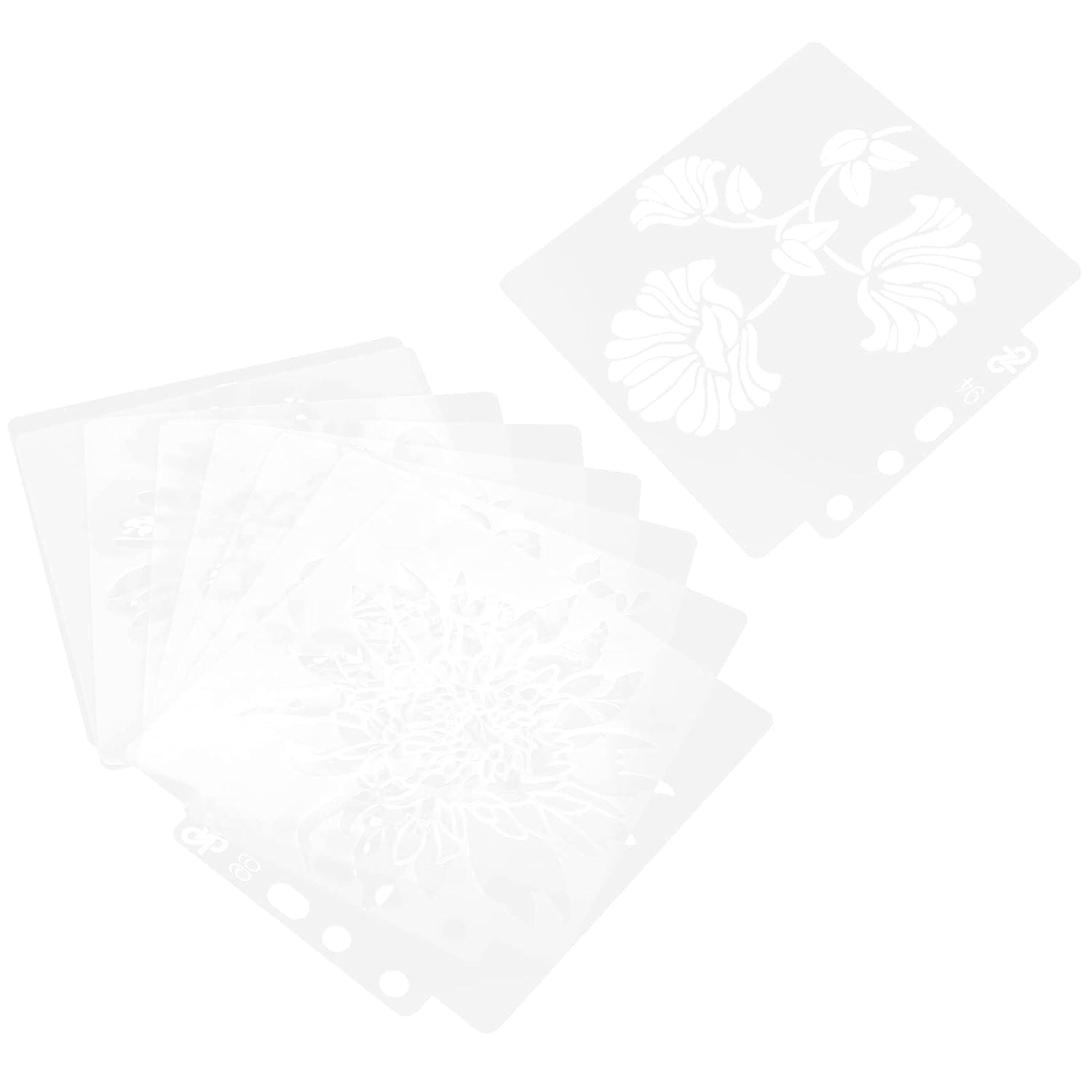 9Pcs Mandala Template, Painting Drawing Stencils for DIY Craft Art, with Various Shapes Patterns for Handmade Card Making Scrapbooking Fabric Painting