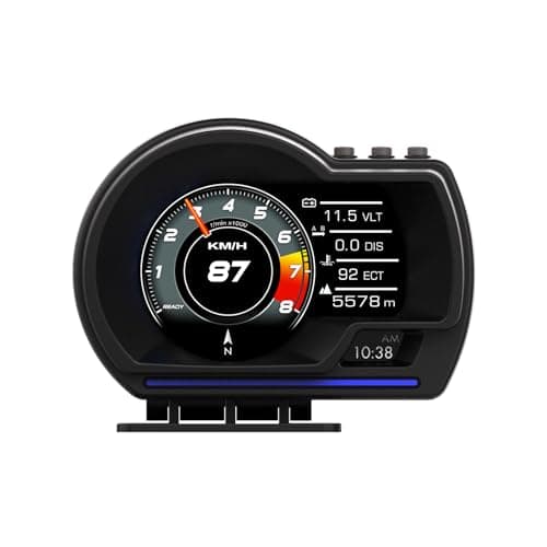 Car HUD Display Dual-Mode OBDⅡ + GPS Smart Gauge High Definition Speedometer OBD Fault Code Elimination– Real-Time Vehicle Diagnostics, Speed Alerts & Easy Installation(for All Vehicles)