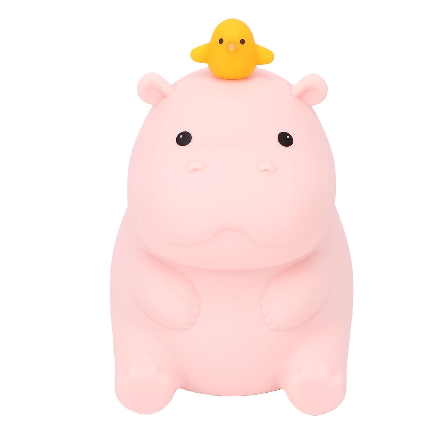 Hippo Night Light, Silicone Kids Night Light with USB Rechargeable 1200mAh Battery, Tap Control, Warm Glow, Cute Bedside Lamp for Bedroom Nursery Baby Kids Room