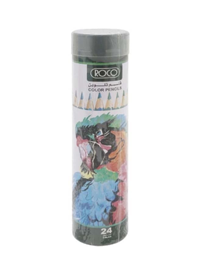 Roco Color Pencil 24-Piece Set, Medium, Assorted