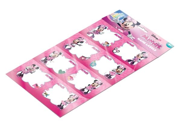 Minnie Mouse Writable School Name Labels for Girls 2-Sheets in Opp Bag, A4 Size