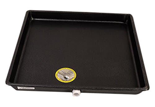 DiversiTech (6-2424L) A/C Secondary Condensate Drain Pan, Air Conditioner Drip Pan with Rolled Edges, 24 x 24 Plastic Tray, Black
