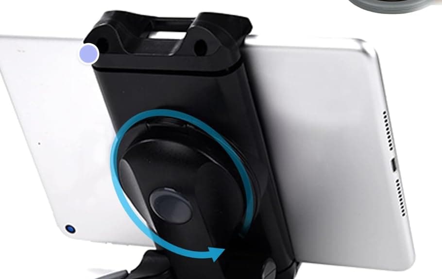 Tablet Stand, Compatible with iPad, iPad Mini, and Most 6-Inch-13-Inch Tablets, Adjustable Commercial POS Holder with 360-Degree Swivel, for Retail, Classroom, Business, and Home (Black)