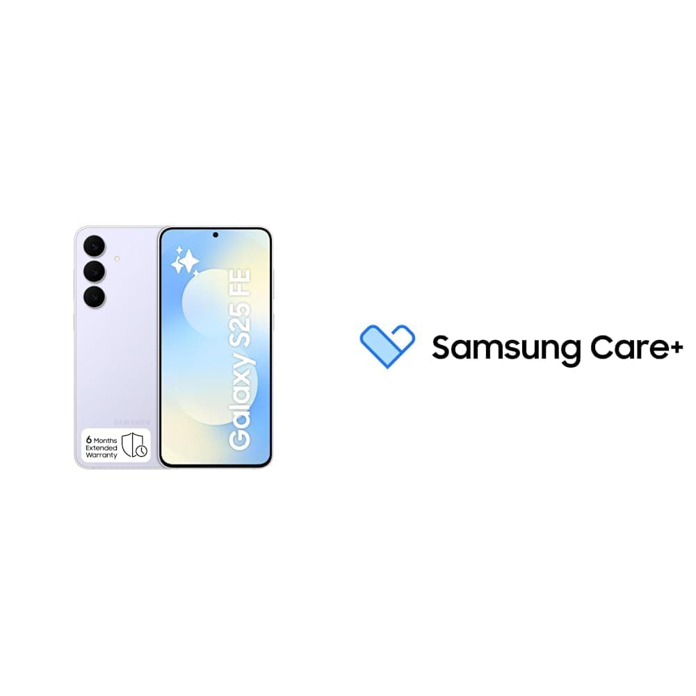 Samsung Galaxy S25 FE AI Phone, Icyblue, 8GB RAM, 256GB Storage, 50MP Camera, 6.7’’ Display(KSA Version) with Samsung Care+ 1Y Screen Damage for S FE, S, S+ smartphones [Digital Code]