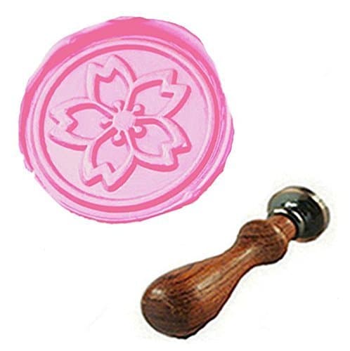 Vintage Japanese Sakura Flower Embellishment Wedding Invitation Card Snail Mail Gift Wrapping Wine Package Great Christmas Gift Idea Wax Seal Stamp Set