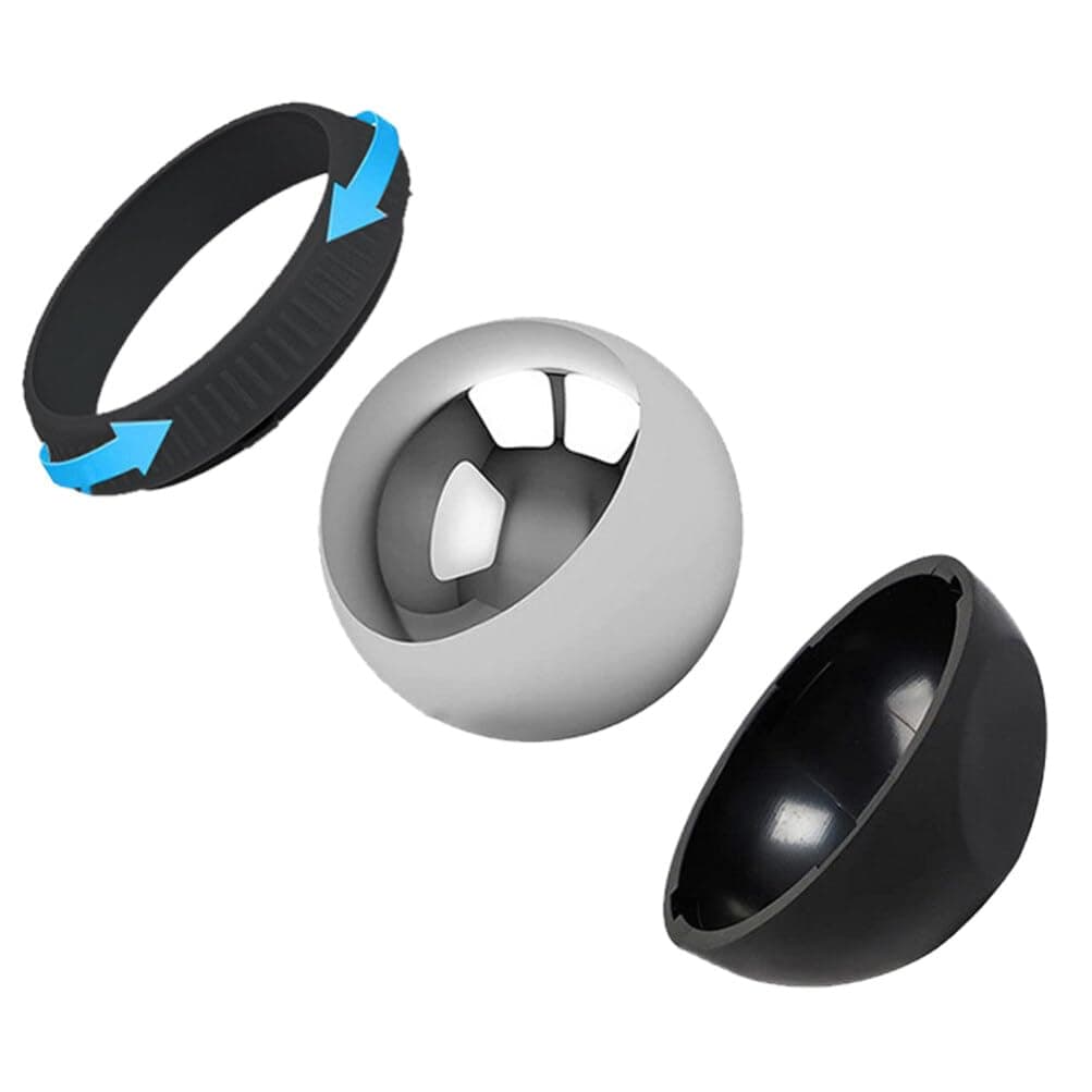 Healvian Stainless Steel Ice Massage Portable Manual Roller for Muscle Relief and Material for Soreness and Relaxation