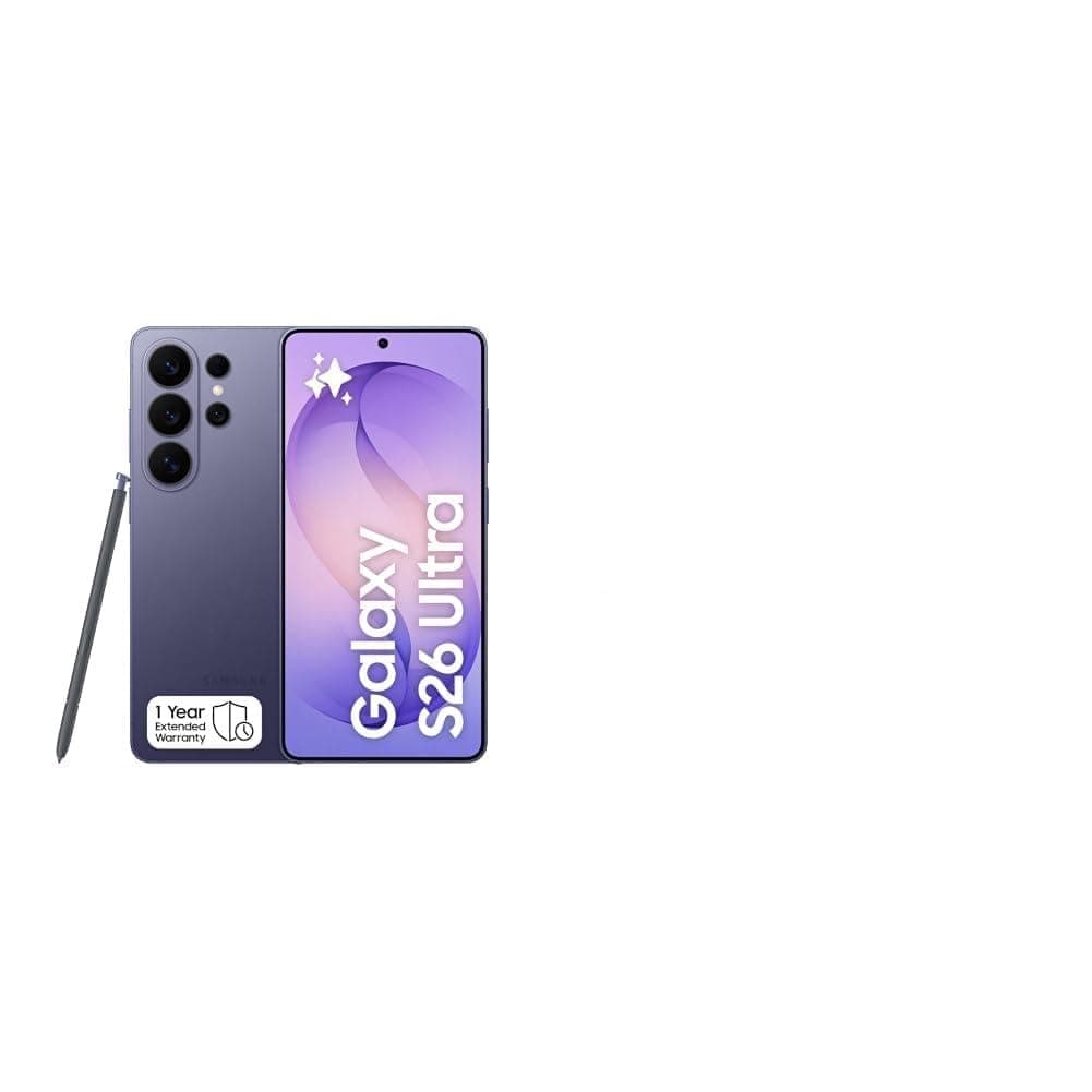 Samsung Galaxy S26 Ultra Cobalt Violet, 512GB Storage, AI Phone, 12GB RAM, Built-in Privacy Display(KSA Version) with Samsung Care+ 2Y Accidental Damage for S edge, S Ultra smartphones [Digital Code]