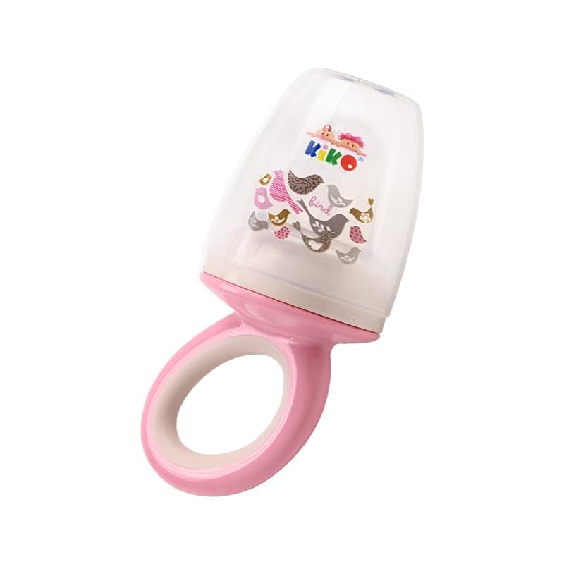 Kiko 01-16132 Silicone Fruit Teether with Lid, Pink