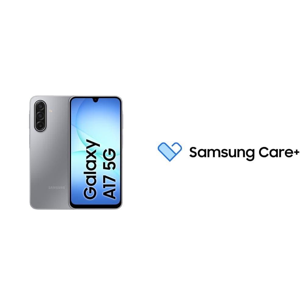 Samsung Galaxy A17 5G, Android Smartphone, 256GB Storage, 8GB RAM, Gray, 6x OS Upgrades,50MP OIS Camera (KSA Version) with Samsung Care+ 2Y Accidental Damage for A0-A1 smartphones [Digital Code]