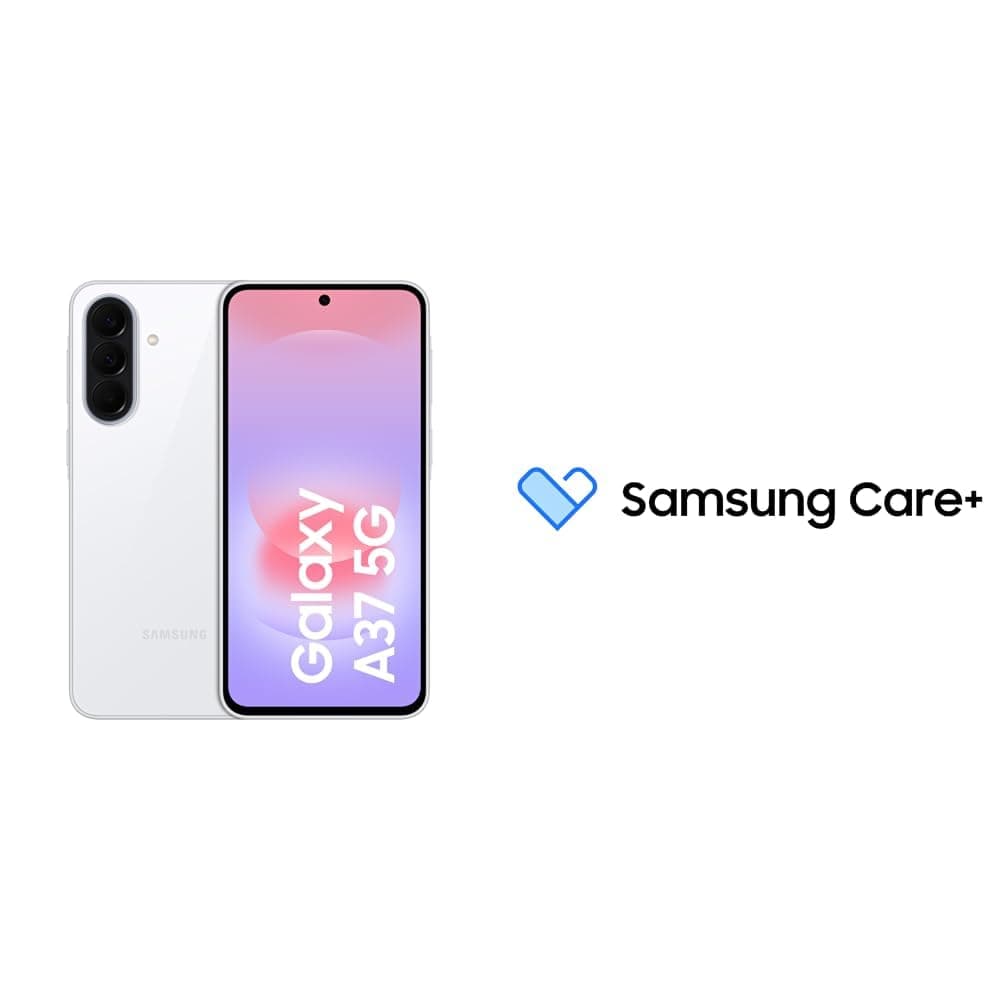 Samsung Galaxy A37 5G Android Smartphone, 256GB Storage, 8GB RAM, Awesome White, 6x OS Upgrades,50MP Camera(KSA Version) with Samsung Care+ 1Y Screen Damage for A2, A3 smartphones [Digital Code]