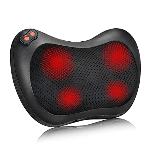 ALMEKAQUZ Shiatsu Massager with Heat, Electric Back Massager for Shoulder, Back, Leg, Deep Tissue Kneading Massage to Relief Muscles, Massage Pillow Gift for Mom/Dad/Women/Men