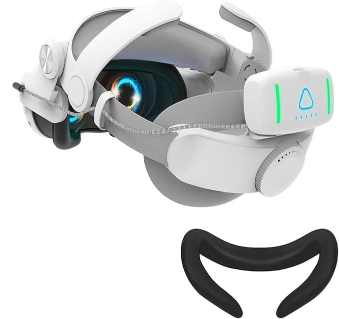 XICEN Head Strap with Battery for Meta Quest 3S VR, Magnetic Battery Pack Headstrap to Extend Playtime, Adjustable Elite Strap Replacement Accessories for Oculus Quest 3/3S