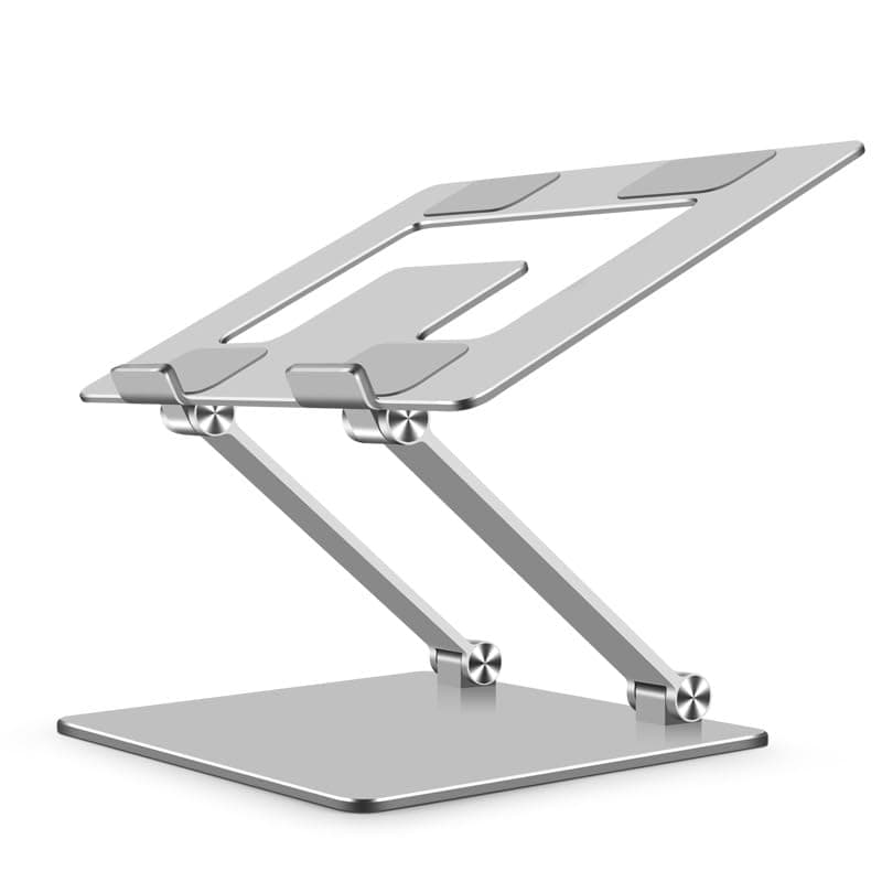 ALMEKAQUZ Laptop Stand Riser, Portable and Adjustable Stand for Notebook up to 17 Inch, Silver.