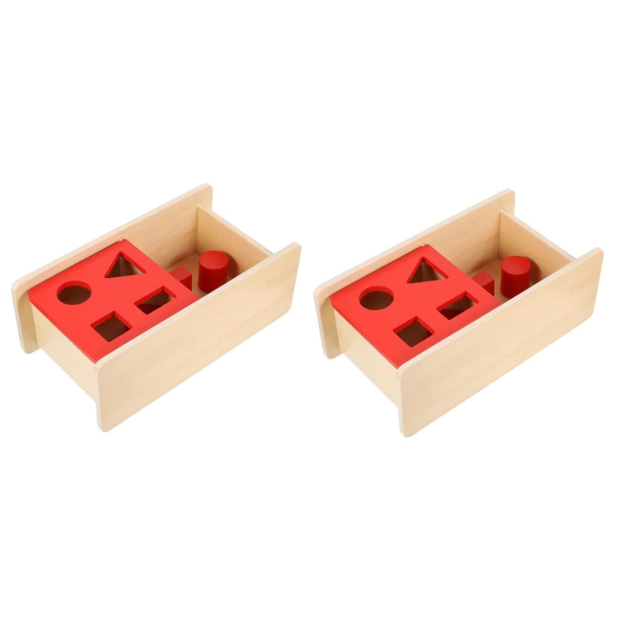 2 Sets Coin Box Toy Baby Infant Toys Baby Toy Wood
