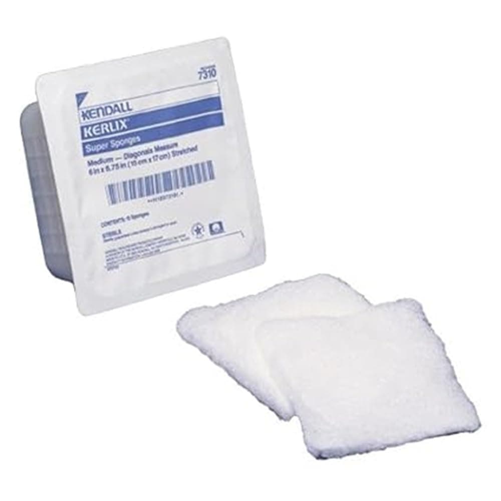 Kerlix Sterile Super Sponge Medium, 6" x 6-3/4"