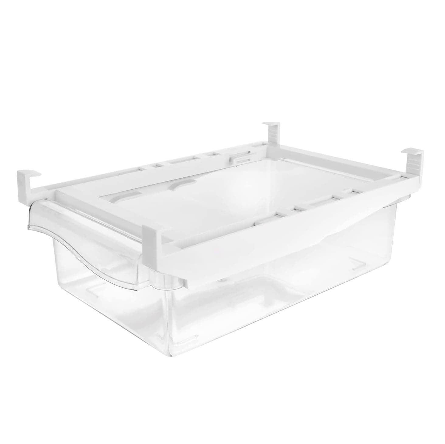 درج تنظيم ثلاجة من نالاكال، بتصميم عصري، شفاف، مصنوع من بلاستيك PET/ABS، قابل للتعديل والسحب، قطعة واحدة