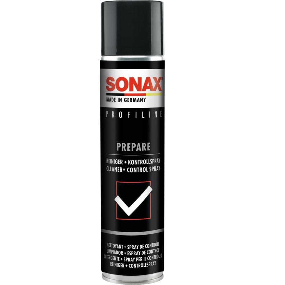 SONAX PROFILINE Prepare (400 ml) - Mixture of Solvents for Monitoring Polishing Results. Removes Polish Residue as Well as Oil, Grease and Silicone | Item No. 02373000