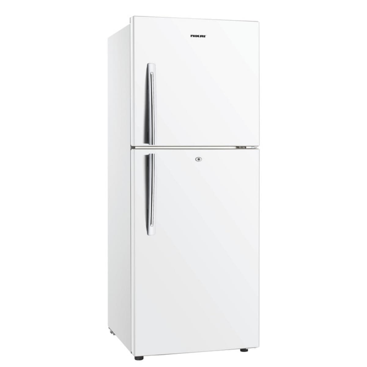 نيكاي ثلاجة ببابين بقفل ومفتاح من نوفروست، موديل رقم NRF250F23W مع ضمان لمدة عامين، سعة 197 لتر، ابيض , 1
